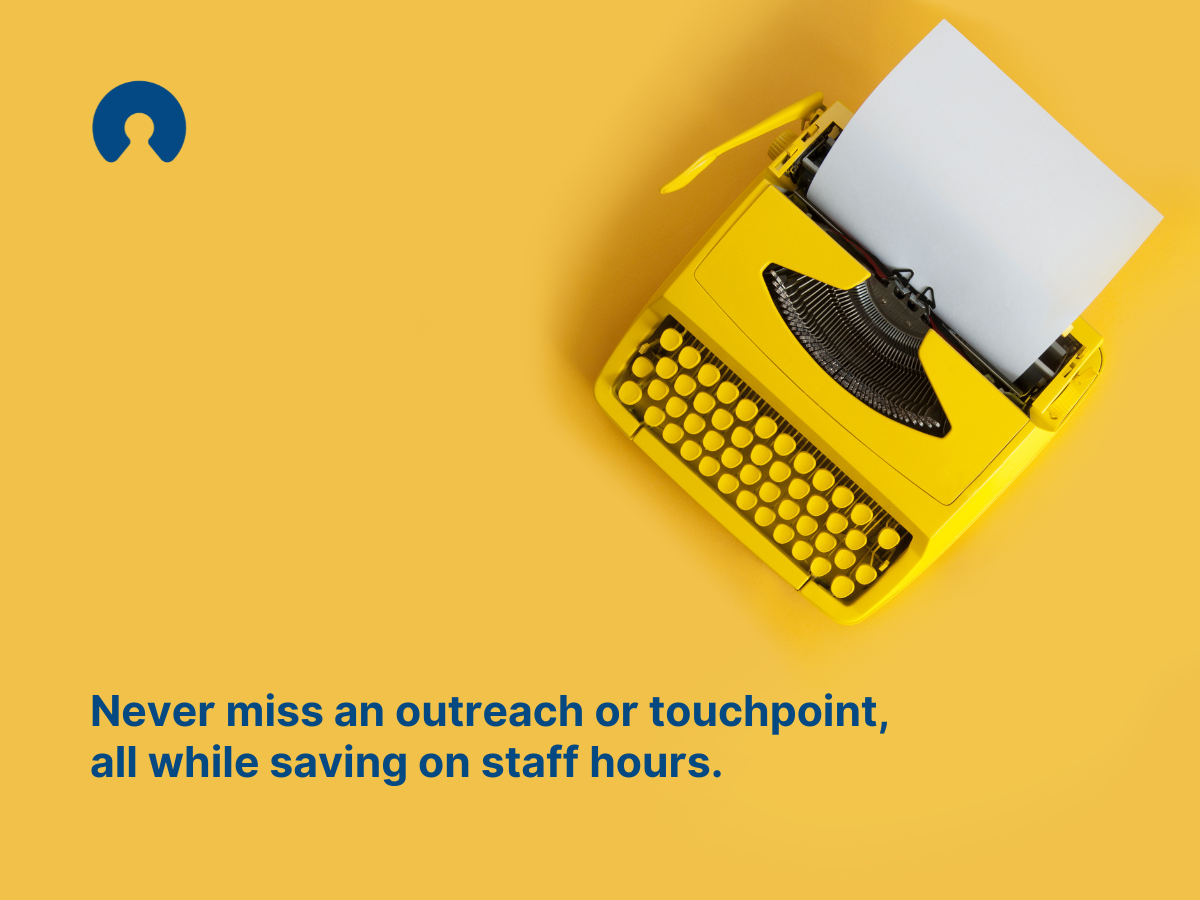 3 Ways How ChatGPT Can Help Your Nonprofit or Foundation Save Time and Money text picture of a yellow typewriter